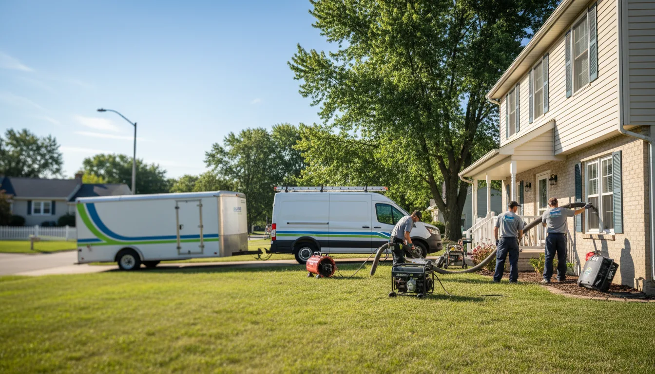 Flooded Basement Restoration And Cleanup With Repair in Blue Grass, IA near me